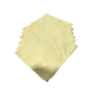 Blossom & Blooms Dinner Napkins, 6, Yellow, Cotton